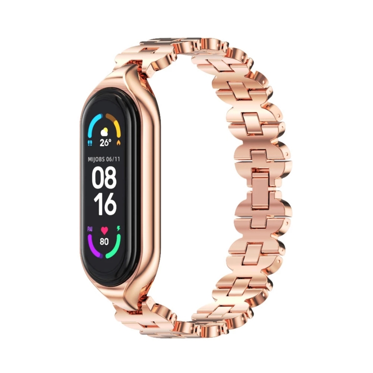 For Xiaomi Mi Band 5 / 6 MIJOBS Bone Chain Double Hole Metal Watch Band(Rose Gold)
For Xiaomi Mi Band 5 / 6 MIJOBS Bone Chain Double Hole Metal Watch Band(Rose Gold)