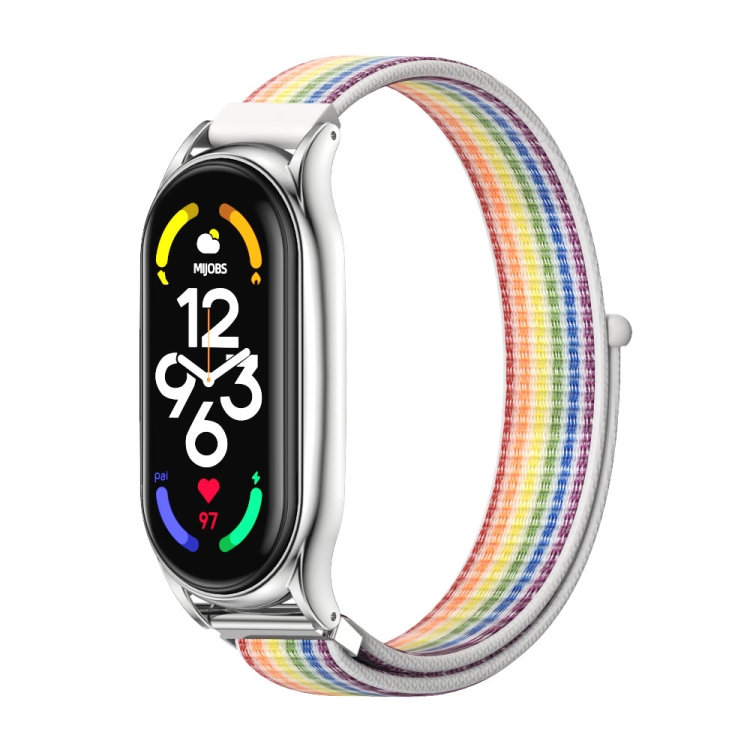 For Xiaomi Mi Band 7 / 7 NFC MIJOBS Plus Stainless Steel Case Nylon Watch Band(Colorful Silver)
For Xiaomi Mi Band 7 / 7 NFC MIJOBS Plus Stainless Steel Case Nylon Watch Band(Colorful Silver)