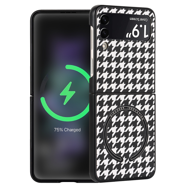 For Samsung Galaxy Z Flip3 5G Leather Texture MagSafe Magnetic Phone Case(Houndstooth)
For Samsung Galaxy Z Flip3 5G Leather Texture MagSafe Magnetic Phone Case(Houndstooth)