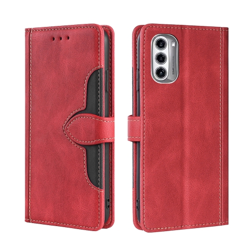 For Motorola Moto G52j 5G Skin Feel Magnetic Buckle Leather Phone Case(Red)
For Motorola Moto G52j 5G Skin Feel Magnetic Buckle Leather Phone Case(Red)