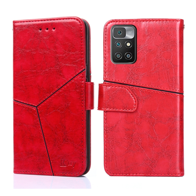 For Xiaomi Redmi 10 Geometric Stitching Horizontal Flip Leather Phone Case(Red)
For Xiaomi Redmi 10 Geometric Stitching Horizontal Flip Leather Phone Case(Red)