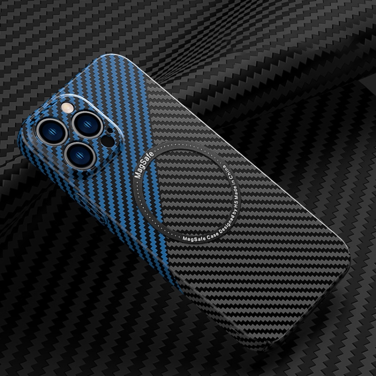 For iPhone 13 Pro Max Carbon Fiber Texture MagSafe Magnetic Phone Case (Black Blue)
For iPhone 13 Pro Max Carbon Fiber Texture MagSafe Magnetic Phone Case (Black Blue)