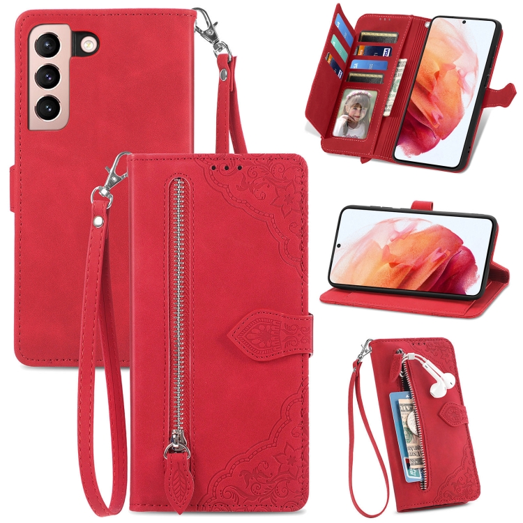 For Samsung Galaxy S21 Ultra 5G Embossed Flower Shockproof Leather Phone Case(Red)
For Samsung Galaxy S21 Ultra 5G Embossed Flower Shockproof Leather Phone Case(Red)