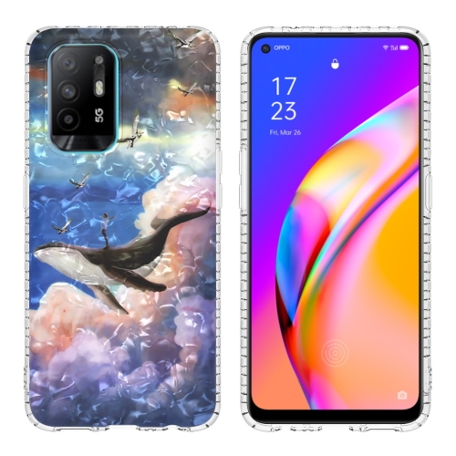 

For OPPO A94 4G / F19 Pro / Reno5 F / Reno5 Lite 2.0mm Airbag Shockproof TPU Phone Case(Whale)