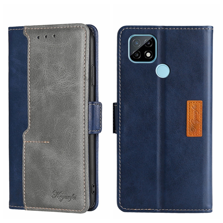 For OPPO Realme C21 Contrast Color Side Buckle Leather Phone Case(Blue + Grey) 
For OPPO Realme C21 Contrast Color Side Buckle Leather Phone Case(Blue + Grey)