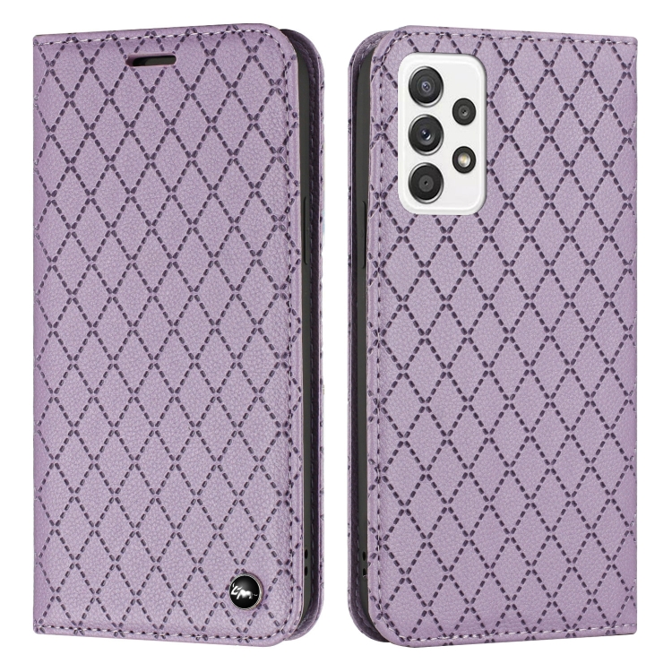 For Samsung Galaxy A73 5G S11 RFID Diamond Lattice Flip Leather Phone Case(Purple)
For Samsung Galaxy A73 5G S11 RFID Diamond Lattice Flip Leather Phone Case(Purple)