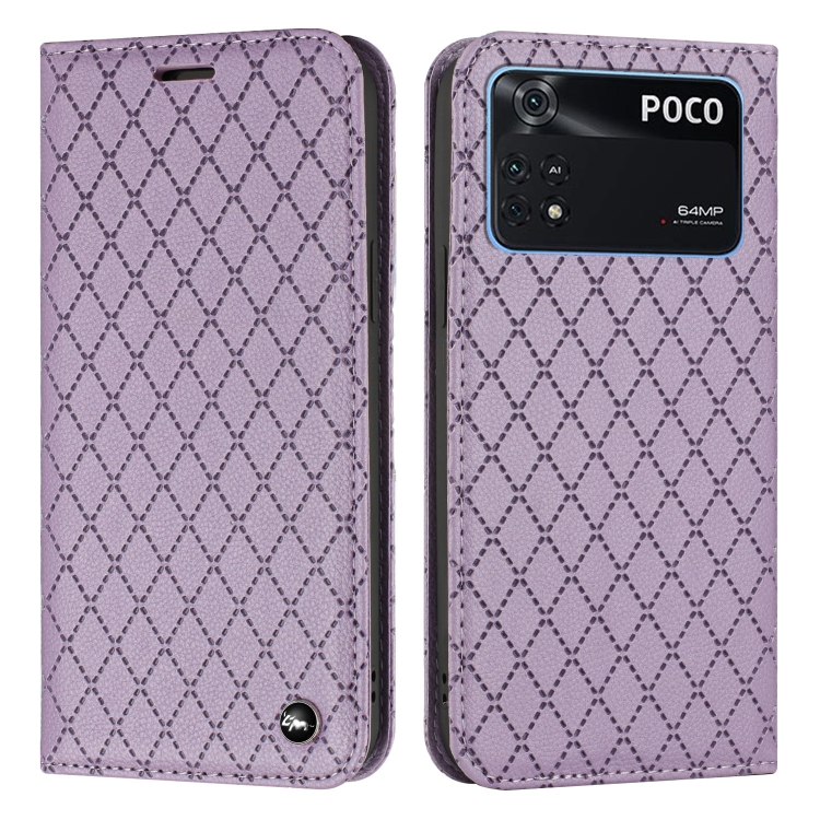 For Xiaomi Poco M4 Pro 4G S11 RFID Diamond Lattice Flip Leather Phone Case(Purple)
For Xiaomi Poco M4 Pro 4G S11 RFID Diamond Lattice Flip Leather Phone Case(Purple)