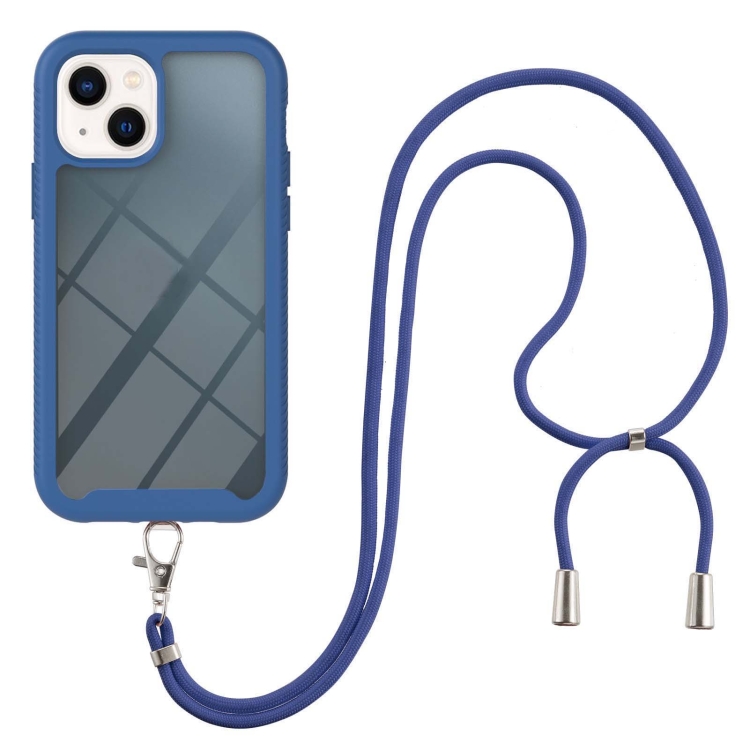 Starry Sky Solid Color Series Shockproof PC + TPU Phone Case with Neck Strap For iPhone 14(Blue)
Starry Sky Solid Color Series Shockproof PC + TPU Phone Case with Neck Strap For iPhone 14(Blue)