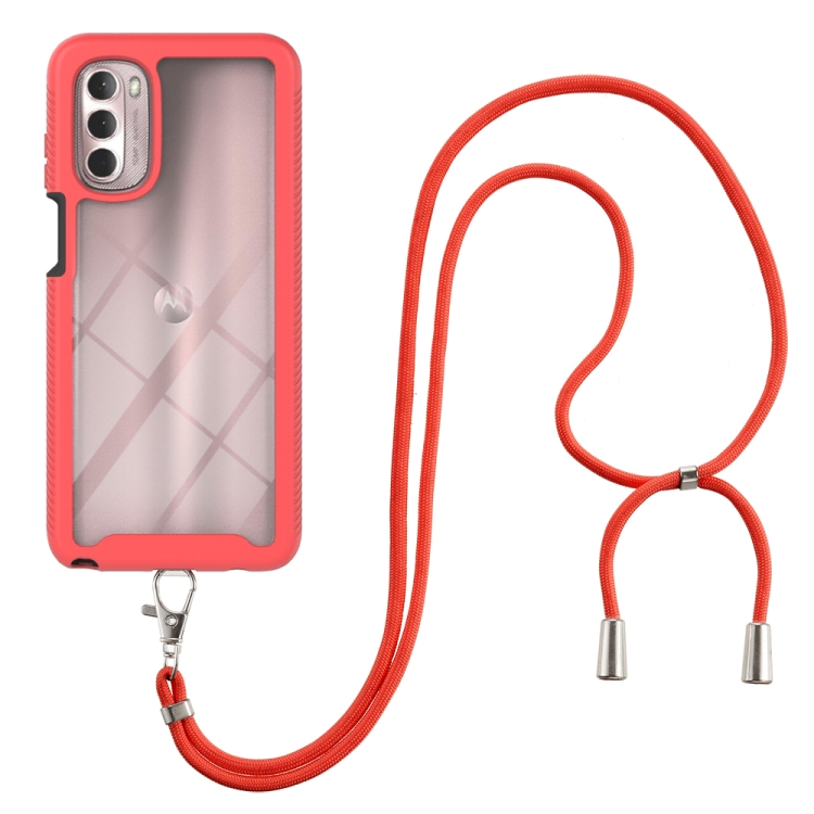 Starry Sky Solid Color Series Shockproof PC + TPU Phone Case with Neck Strap For Motorola Moto G Stylus 2022 4G(Red)
Starry Sky Solid Color Series Shockproof PC + TPU Phone Case with Neck Strap For Motorola Moto G Stylus 2022 4G(Red)