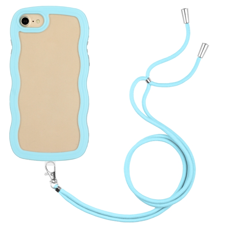 For iPhone SE 2022 / SE 2020 / 8 / 7 Lanyard Candy Color Wave TPU Clear PC Phone Case(Blue)
For iPhone SE 2022 / SE 2020 / 8 / 7 Lanyard Candy Color Wave TPU Clear PC Phone Case(Blue)