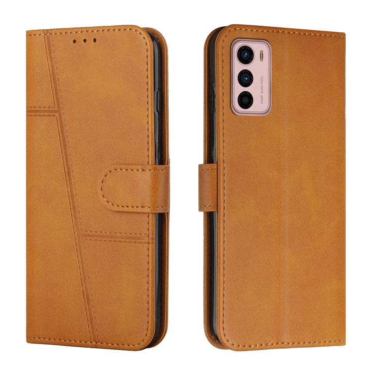 For Motorola Moto G42 Stitching Calf Texture Buckle Leather Phone Case(Yellow) 
For Motorola Moto G42 Stitching Calf Texture Buckle Leather Phone Case(Yellow)
