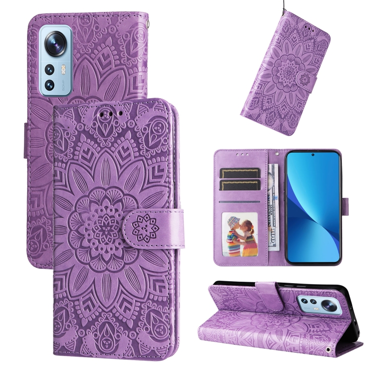 For Xiaomi 12 Lite Embossed Sunflower Leather Phone Case(Purple)
For Xiaomi 12 Lite Embossed Sunflower Leather Phone Case(Purple)