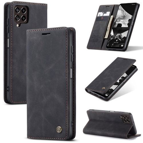

For Samsung Galaxy M33 5G CaseMe 013 Multifunctional Horizontal Flip Leather Phone Case(Black)