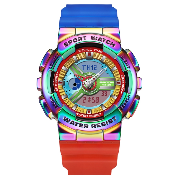SANDA 3137 TPU Strap Luminous Waterproof Dual Display Electronic Watch(Multicolor)
SANDA 3137 TPU Strap Luminous Waterproof Dual Display Electronic Watch(Multicolor)