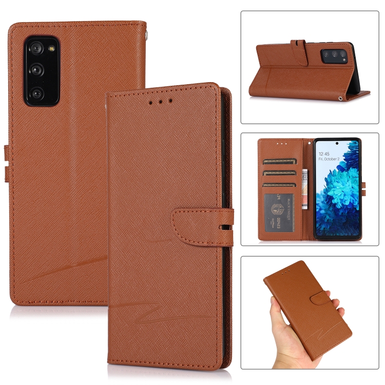For Samsung Galaxy S20 FE Cross Texture Horizontal Flip Leather Phone Case(Brown)
For Samsung Galaxy S20 FE Cross Texture Horizontal Flip Leather Phone Case(Brown)