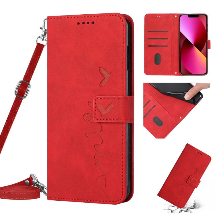 Skin Feel Heart Pattern Leather Phone Case With Lanyard For iPhone 14 Max(Red)
Skin Feel Heart Pattern Leather Phone Case With Lanyard For iPhone 14 Max(Red)