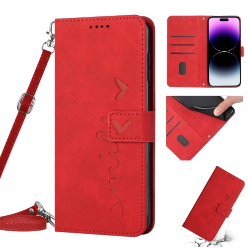 Skin Feel Heart Pattern Leather Phone Case With Lanyard For iPhone 14 Pro(Red)
Skin Feel Heart Pattern Leather Phone Case With Lanyard For iPhone 14 Pro(Red)