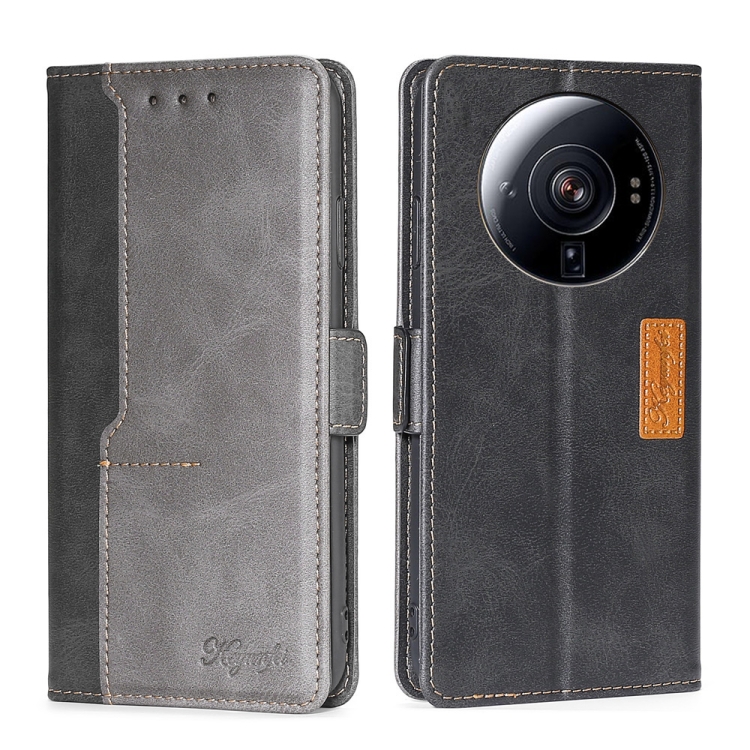 For Xiaomi 12S Ultra Contrast Color Side Buckle Leather Phone Case(Black+Grey)
For Xiaomi 12S Ultra Contrast Color Side Buckle Leather Phone Case(Black+Grey)