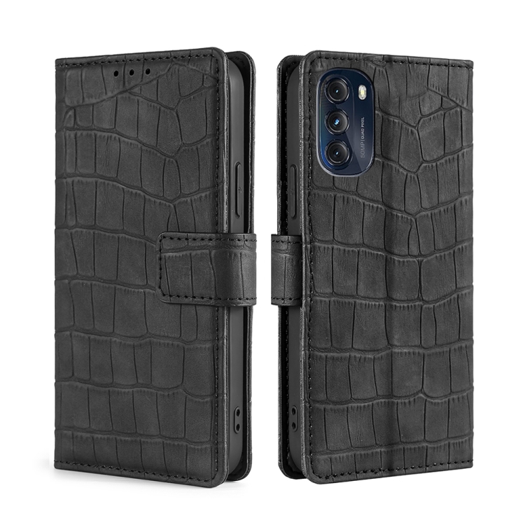 For Motorola Moto G 5G 2022 Skin Feel Crocodile Magnetic Clasp Leather Phone Case(Black)
For Motorola Moto G 5G 2022 Skin Feel Crocodile Magnetic Clasp Leather Phone Case(Black)