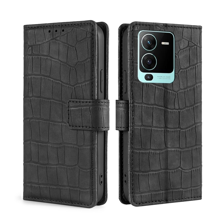 For vivo S15 Pro 5G Skin Feel Crocodile Magnetic Clasp Leather Phone Case(Black)
For vivo S15 Pro 5G Skin Feel Crocodile Magnetic Clasp Leather Phone Case(Black)