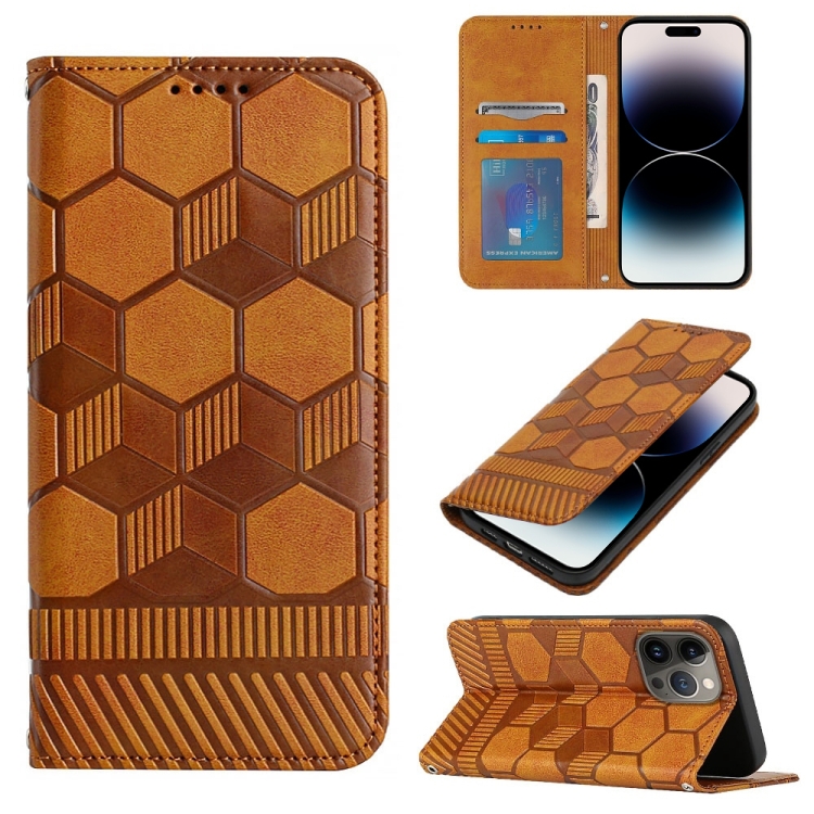 Football Texture Magnetic Leather Flip Phone Case For iPhone 14 Pro Max(Khaki) 
Football Texture Magnetic Leather Flip Phone Case For iPhone 14 Pro Max(Khaki)