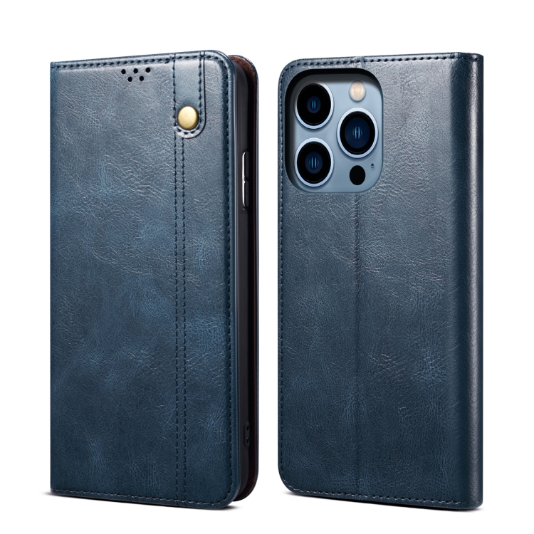 For iPhone 14 Pro Simple Wax Crazy Horse Texture Horizontal Flip Leather Case(Navy Blue)
For iPhone 14 Pro Simple Wax Crazy Horse Texture Horizontal Flip Leather Case(Navy Blue)