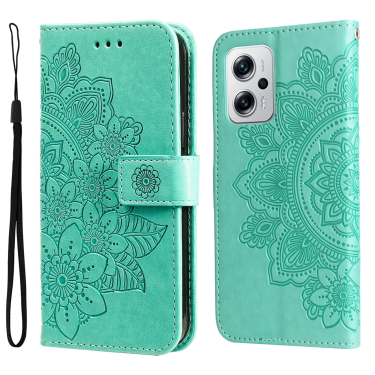 For Xiaomi Redmi Note 11T Pro/Poco X4 GT 7-petal Flowers Embossing Leather Case(Green)
For Xiaomi Redmi Note 11T Pro/Poco X4 GT 7-petal Flowers Embossing Leather Case(Green)