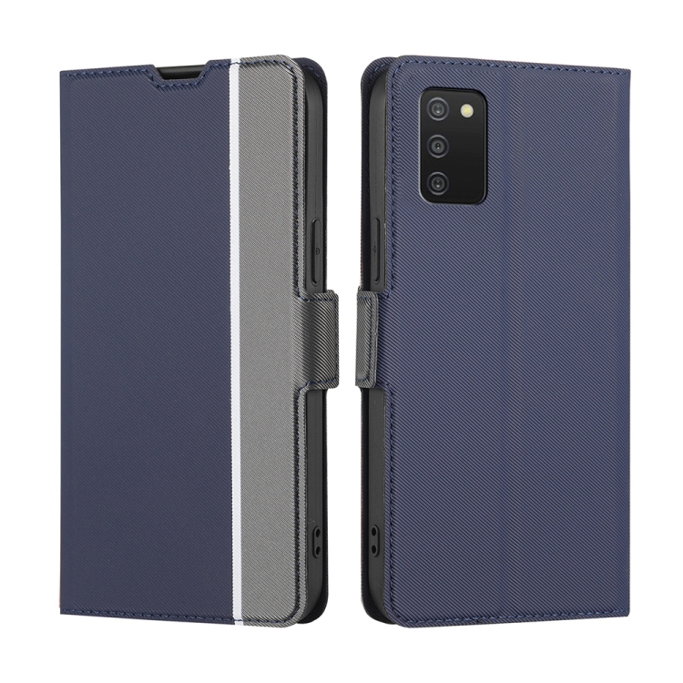 For Samsung Galaxy A03s US Version Twill Texture Side Button Leather Phone Case(Blue)
For Samsung Galaxy A03s US Version Twill Texture Side Button Leather Phone Case(Blue)