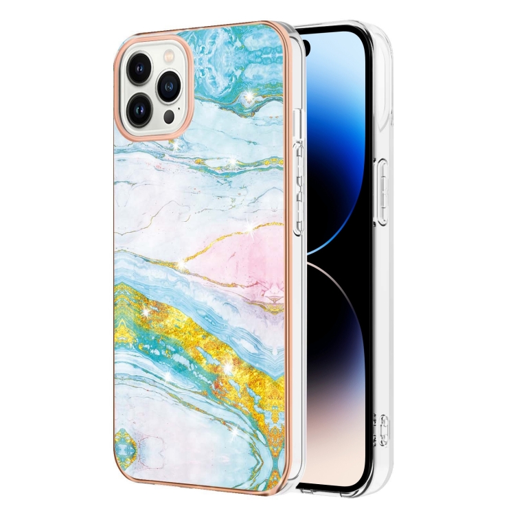 For iPhone 14 Pro Electroplating Marble Pattern Dual-side IMD TPU Shockproof Phone Case(Green 004)
For iPhone 14 Pro Electroplating Marble Pattern Dual-side IMD TPU Shockproof Phone Case(Green 004)