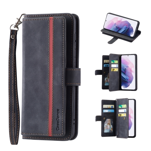 For Samsung Galaxy S21+ 5G 9 Card Slots Splicing Magnetic Leather Flip Phone Case(Black)
For Samsung Galaxy S21+ 5G 9 Card Slots Splicing Magnetic Leather Flip Phone Case(Black)