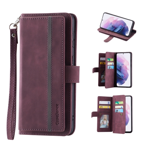 For Samsung Galaxy S21 Ultra 5G 9 Card Slots Splicing Magnetic Leather Flip Phone Case(Wine Red)
For Samsung Galaxy S21 Ultra 5G 9 Card Slots Splicing Magnetic Leather Flip Phone Case(Wine Red)
