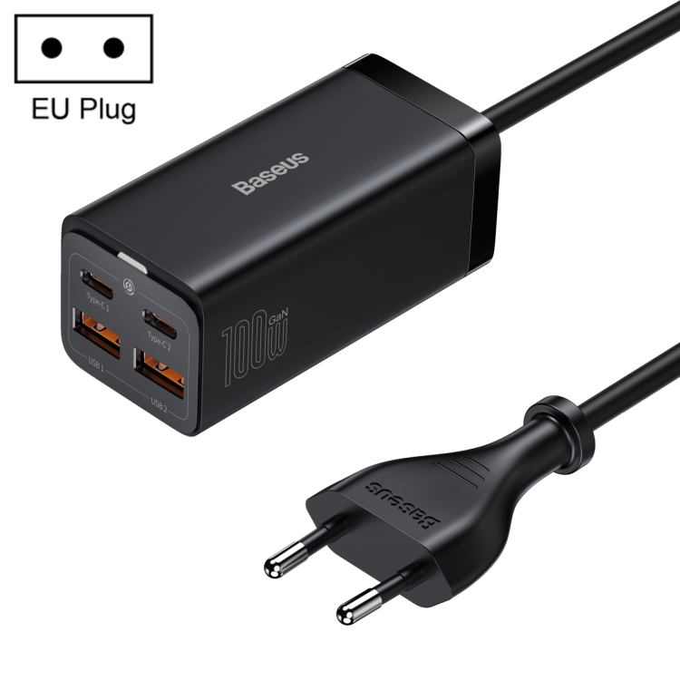 Baseus GaN3 Pro 100W Dual USB + Dual USB-C / Type-C GaN Desktop Fast Charger, EU Plug(Black)
Baseus GaN3 Pro 100W Dual USB + Dual USB-C / Type-C GaN Desktop Fast Charger, EU Plug(Black)