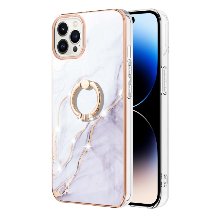 Electroplating Marble Pattern IMD TPU Shockproof Case with Ring Holder For iPhone 14 Pro(White 006)
Electroplating Marble Pattern IMD TPU Shockproof Case with Ring Holder For iPhone 14 Pro(White 006)