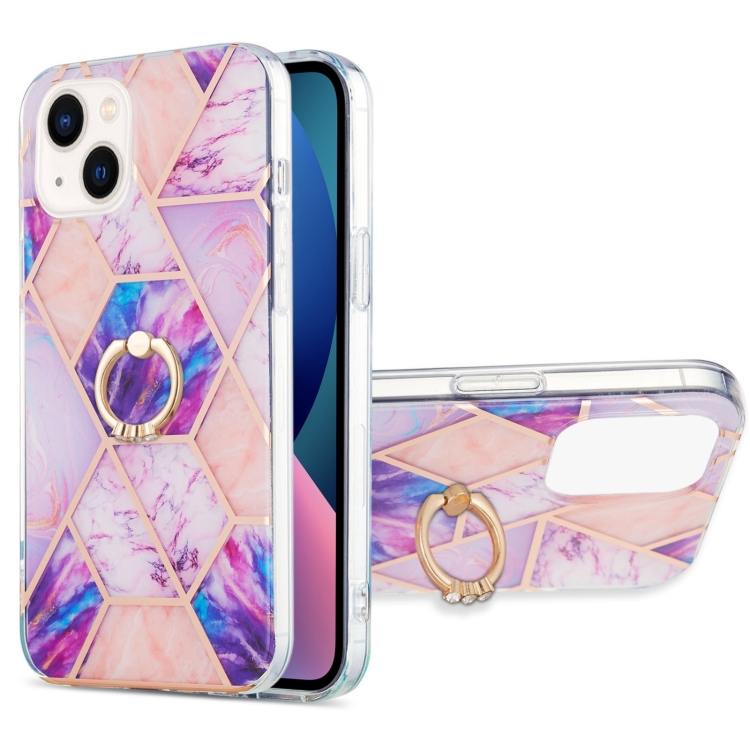 Electroplating Splicing Marble Pattern Dual-side IMD TPU Shockproof Case with Ring Holder For iPhone 14(Light Purple)
Electroplating Splicing Marble Pattern Dual-side IMD TPU Shockproof Case with Ring Holder For iPhone 14(Light Purple)