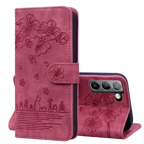 For Samsung Galaxy S21+ 5G Cartoon Sakura Cat Embossed Leather Phone Case(Wine Red)
For Samsung Galaxy S21+ 5G Cartoon Sakura Cat Embossed Leather Phone Case(Wine Red)