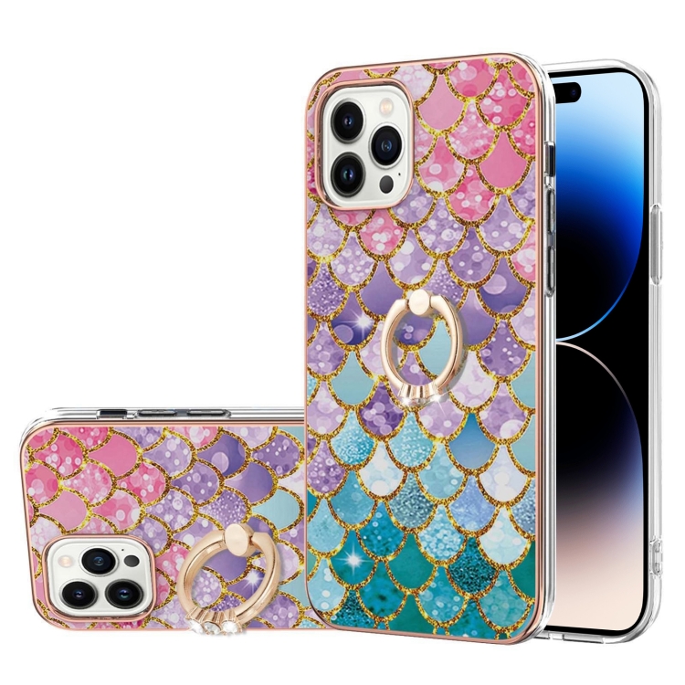 For iPhone 14 Pro Electroplating Pattern IMD TPU Shockproof Case with Rhinestone Ring Holder(Colorful Scales)
For iPhone 14 Pro Electroplating Pattern IMD TPU Shockproof Case with Rhinestone Ring Holder(Colorful Scales)