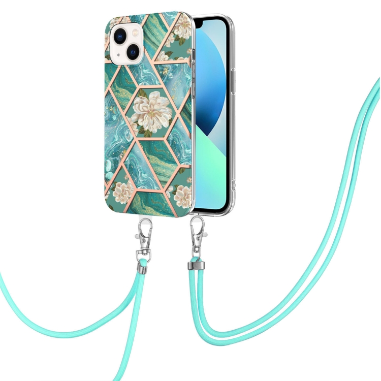 Electroplating Splicing Marble Flower Pattern TPU Shockproof Case with Lanyard For iPhone 14 Max(Blue Flower)
Electroplating Splicing Marble Flower Pattern TPU Shockproof Case with Lanyard For iPhone 14 Max(Blue Flower)