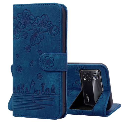 For Xiaomi Poco M4 Pro 5G Global Cartoon Sakura Cat Embossed Leather Phone Case(Royal Blue)
For Xiaomi Poco M4 Pro 5G Global Cartoon Sakura Cat Embossed Leather Phone Case(Royal Blue)