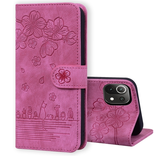 For Xiaomi Mi 11 Lite 4G / 5G Cartoon Sakura Cat Embossed Leather Phone Case(Rose Red)
For Xiaomi Mi 11 Lite 4G / 5G Cartoon Sakura Cat Embossed Leather Phone Case(Rose Red)