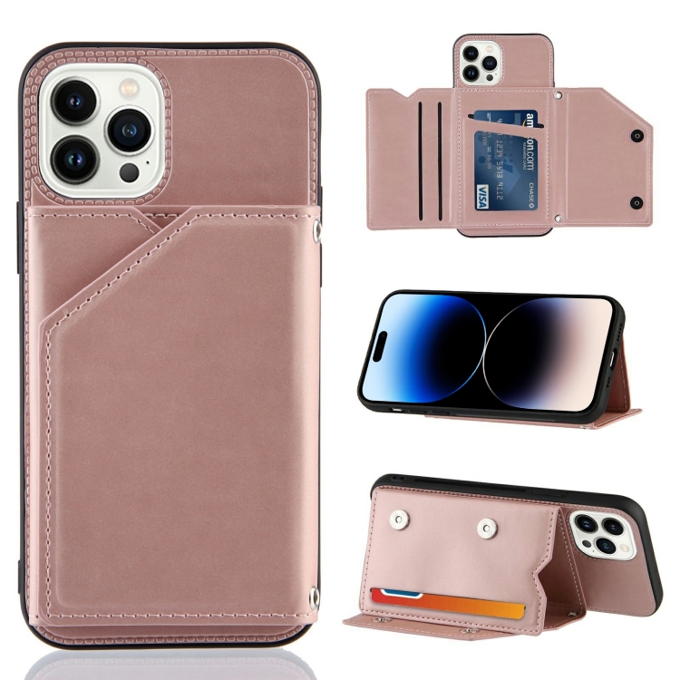 For iPhone 14 Pro Max Skin Feel PU + TPU + PC Back Cover Shockproof Case (Rose Gold)
For iPhone 14 Pro Max Skin Feel PU + TPU + PC Back Cover Shockproof Case (Rose Gold)