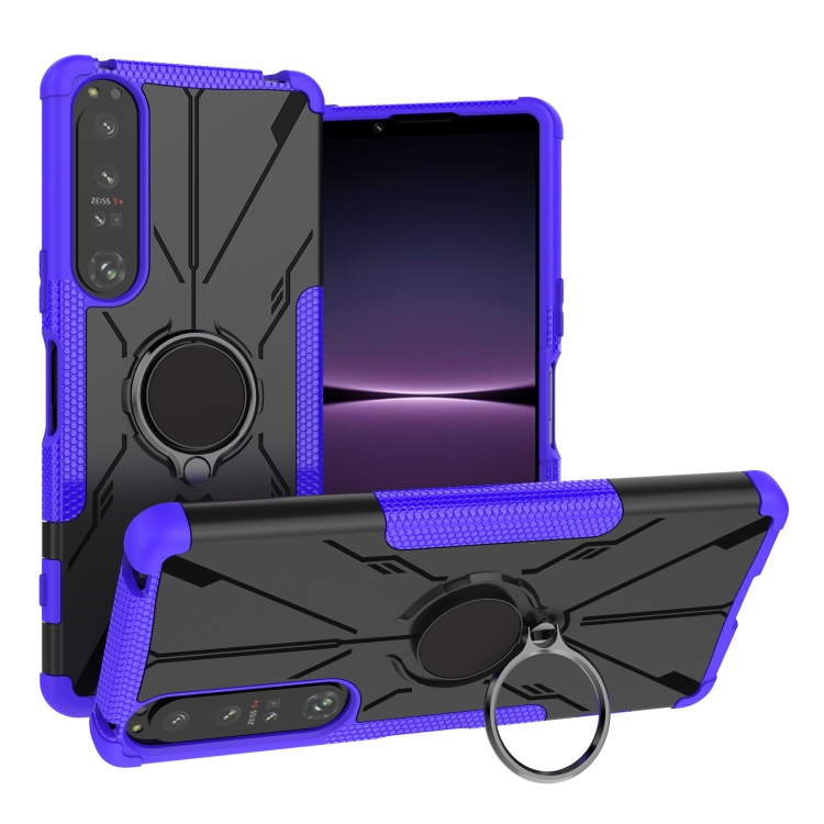 For Sony Xperia 1 IV Armor Bear Shockproof PC + TPU Phone Case with Ring(Purple)
For Sony Xperia 1 IV Armor Bear Shockproof PC + TPU Phone Case with Ring(Purple)