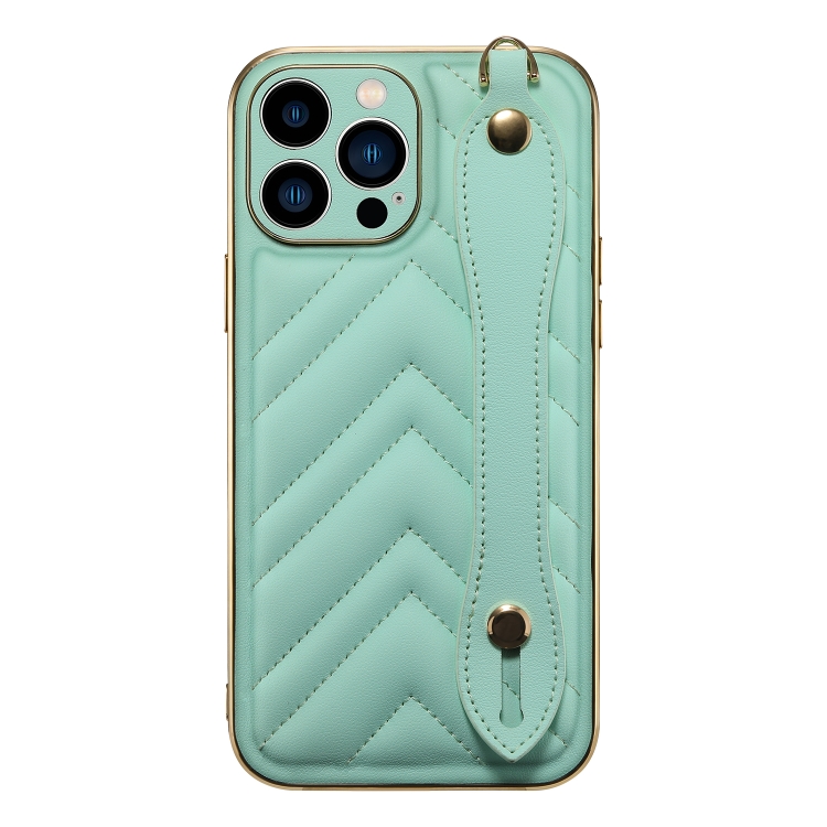 D03 PU Leather Electroplated Phone Case with Wrist Strap For iPhone 13(Light Green)
D03 PU Leather Electroplated Phone Case with Wrist Strap For iPhone 13(Light Green)
