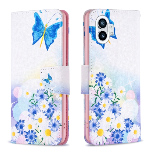 

For Nothing Phone 1 Colored Drawing Pattern Leather Phone Case(Butterfly Love)
