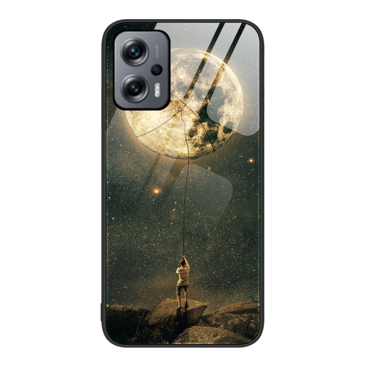 For Xiaomi Redmi Note 11T Pro Colorful Painted Glass Phone Case(Moon) 
For Xiaomi Redmi Note 11T Pro Colorful Painted Glass Phone Case(Moon)
