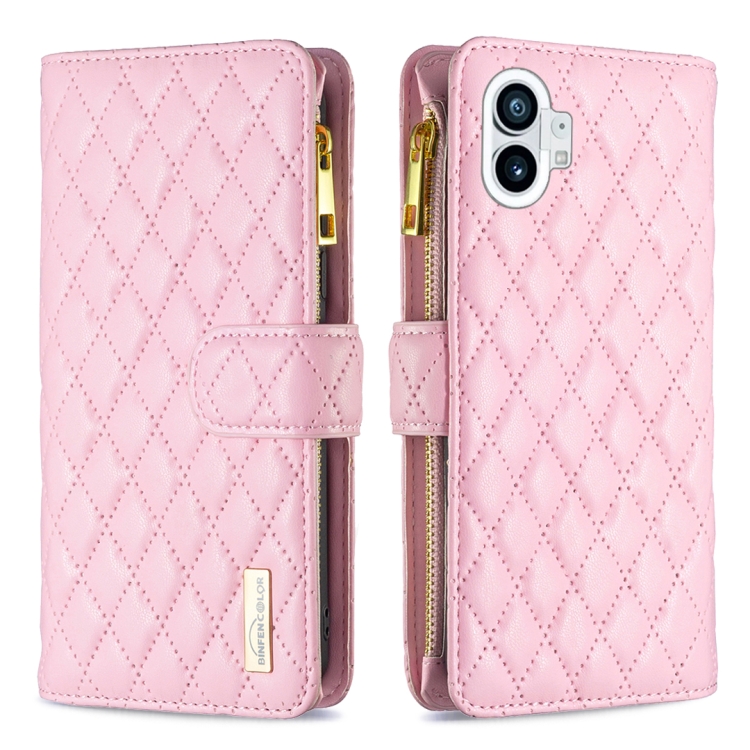 For Nothing Phone 1 Diamond Lattice Zipper Wallet Leather Flip Phone Case(Pink)
For Nothing Phone 1 Diamond Lattice Zipper Wallet Leather Flip Phone Case(Pink)