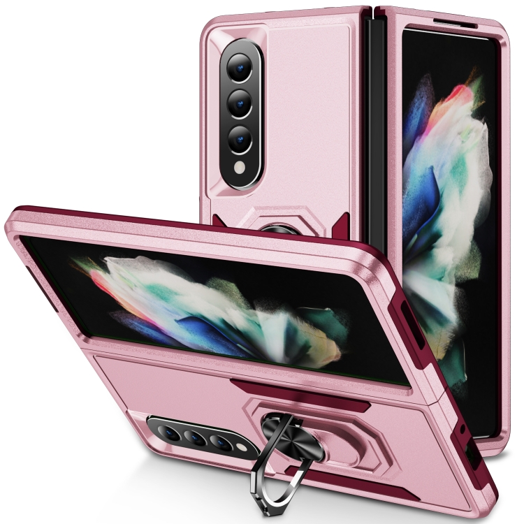 For Samsung Galaxy Z Fold4 PC + TPU Shockproof All Inclusive Phone Case with Holder(Pink+Rose Red)
For Samsung Galaxy Z Fold4 PC + TPU Shockproof All Inclusive Phone Case with Holder(Pink+Rose Red)