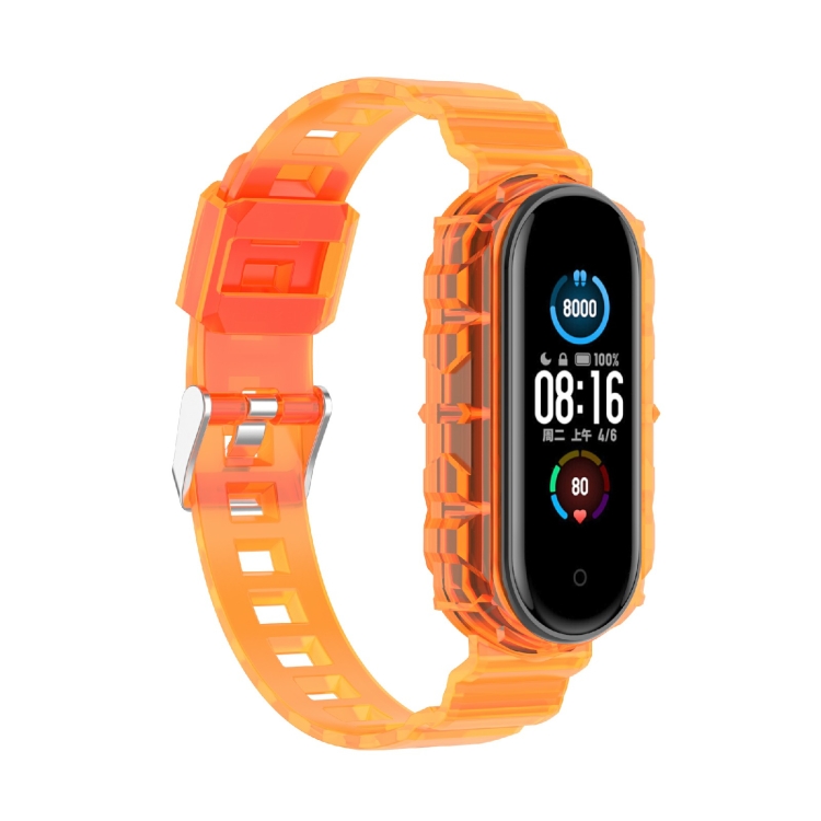 For Xiaomi Mi Band 5/6/7 Universal TPU Integrated Watch Band(Transparent Orange)
For Xiaomi Mi Band 5/6/7 Universal TPU Integrated Watch Band(Transparent Orange)