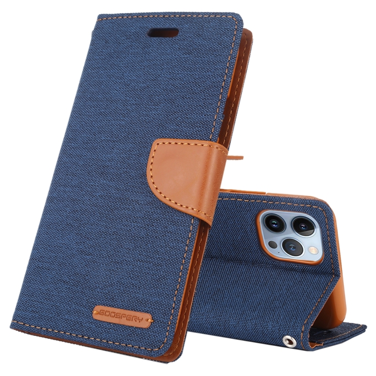 For iPhone 14 Pro GOOSPERY CANVAS DIARY Canvas Texture Flip Leather Phone Case(Navy Blue)
For iPhone 14 Pro GOOSPERY CANVAS DIARY Canvas Texture Flip Leather Phone Case(Navy Blue)