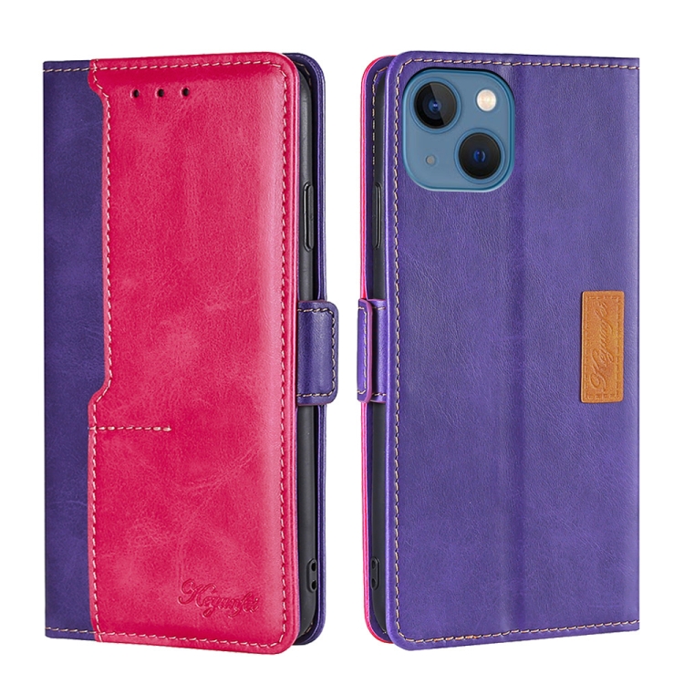 Contrast Color Side Buckle Leather Phone Case For iPhone 14(Purple + Rose Red)
Contrast Color Side Buckle Leather Phone Case For iPhone 14(Purple + Rose Red)