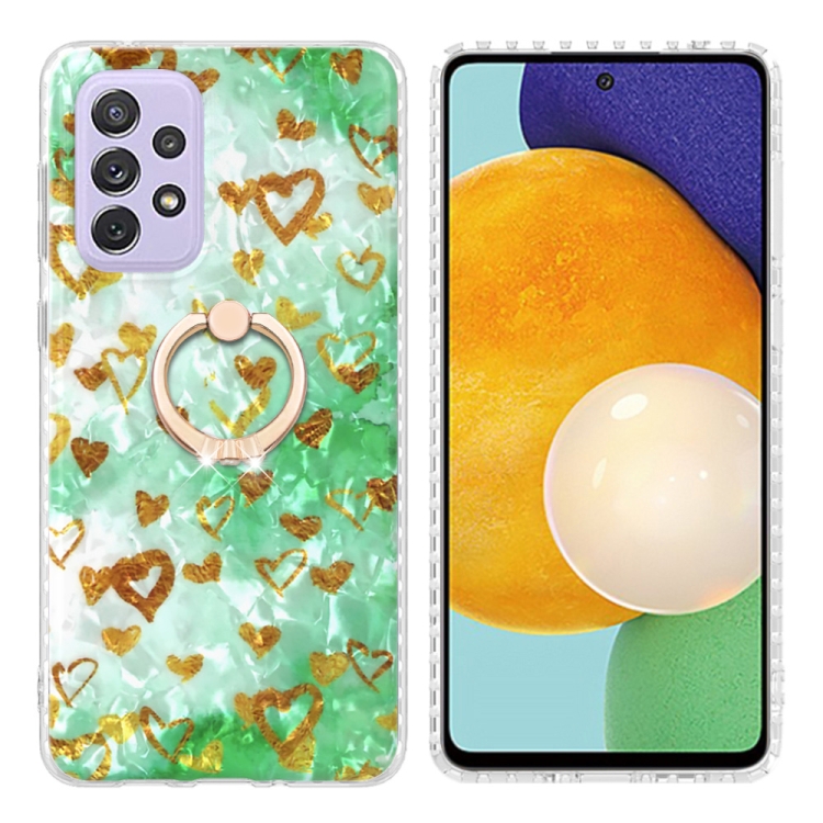For Samsung Galaxy A73 5G Ring Holder 2.0mm Airbag TPU Phone Case(Gold Heart)
For Samsung Galaxy A73 5G Ring Holder 2.0mm Airbag TPU Phone Case(Gold Heart)
